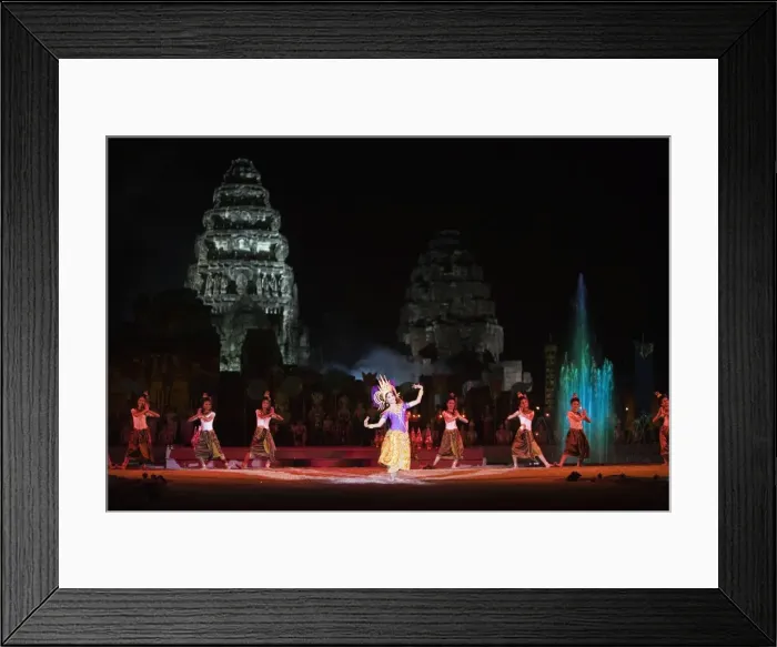 Framed Print : Thailand, Nakhon Ratchasima, Phimai. Sound and light show at the 12th century Prasat Phimai temple during the Phimai festival. Held in November, the Phimai Festival celebrates the culture and history of Phimai and it s Framed Print : Thailand, Nakhon Ratchasima, Phimai. Sound and light show at the 12th century Prasat Phimai temple during the Phimai festival. Held in November, the Phimai Festival celebrates the culture and history of Phimai and it s