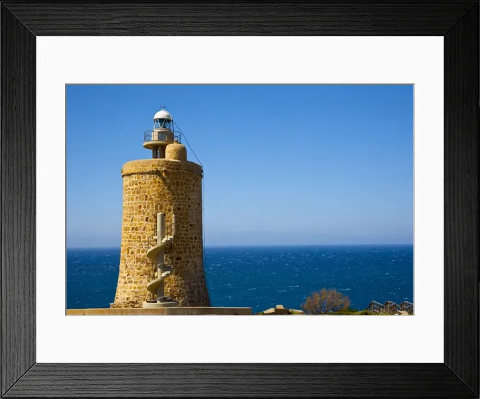 Framed Print : Torre de Gracia lighthouse, in the coast of Cadiz, Andalucia, Spain