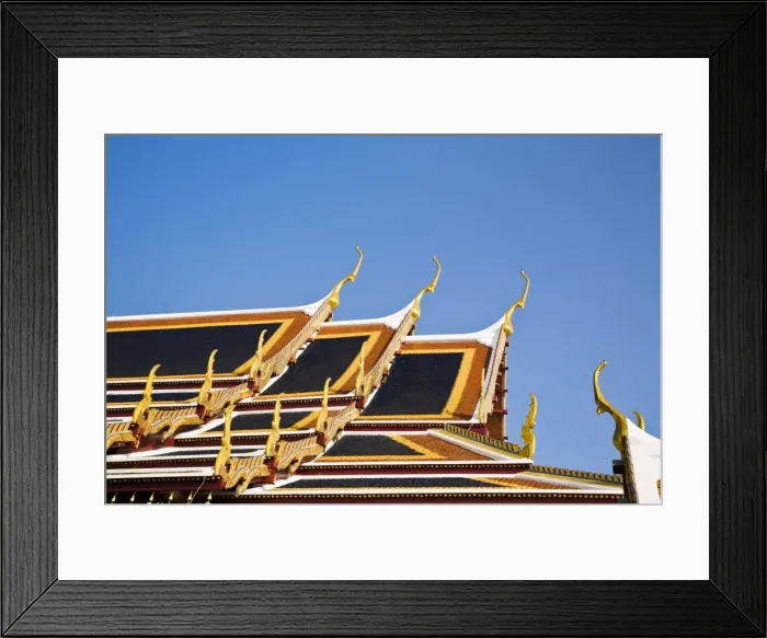 Framed Print : Thailand, Bangkok. Roof detail at Wat Phra Kaew (Temple of the Emerald Buddha) Framed Print : Thailand, Bangkok. Roof detail at Wat Phra Kaew (Temple of the Emerald Buddha)