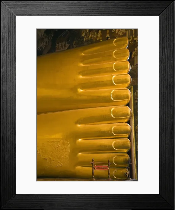 Framed Print : Thailand, Bangkok. Detail of Reclining Buddha feet at Wat Pho Framed Print : Thailand, Bangkok. Detail of Reclining Buddha feet at Wat Pho