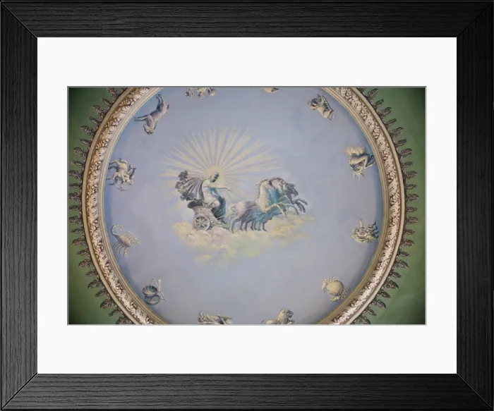 Framed Print : Russia, St Petersburg. Ceiling painting depicting Phaeton, driving his fathers sun chariot across the sky, in the observatory of the Kunstkamera Museum. St Framed Print : Russia, St Petersburg. Ceiling painting depicting Phaeton, driving his fathers sun chariot across the sky, in the observatory of the Kunstkamera Museum. St