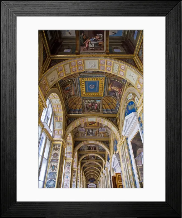Framed Print : Russia, St Petersburg, Hermitage Museum. Catherine the Great was so impressed by engravings of Raphaels frescoes in the Vatican that in 1787, she commissioned Giacomo Quarenghi to create a copy of a Vatican Gallery, known Framed Print : Russia, St Petersburg, Hermitage Museum. Catherine the Great was so impressed by engravings of Raphaels frescoes in the Vatican that in 1787, she commissioned Giacomo Quarenghi to create a copy of a Vatican Gallery, known