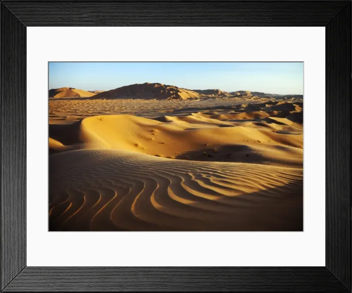 Framed Print : Oman, Empty Quarter. The martian-like landscape of the Empty Quarter dunes