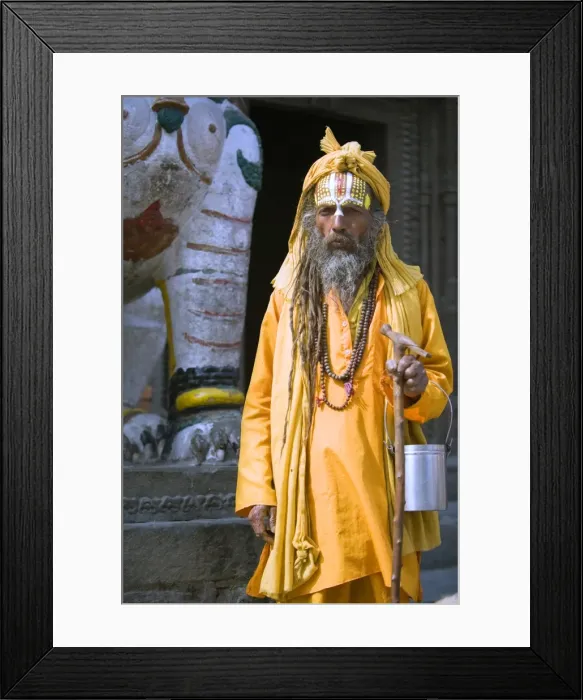 Framed Print : Asia, Nepal, Kathmandu, Kathmandu Valley, Durbar Square, Sahdu Framed Print : Asia, Nepal, Kathmandu, Kathmandu Valley, Durbar Square, Sahdu