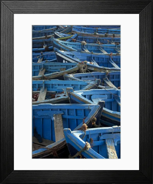 Framed Print : Morocco, Essaouira. The traditional fishing port. Influenced heavily both physically Framed Print : Morocco, Essaouira. The traditional fishing port. Influenced heavily both physically