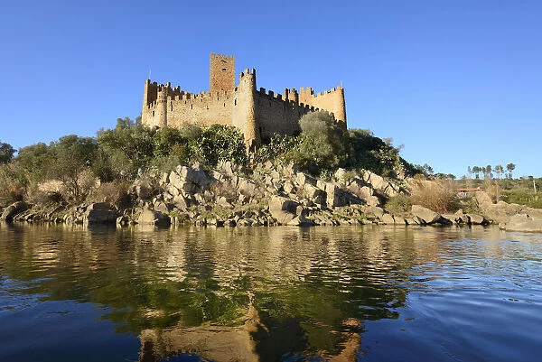 The 12th century mighty Templar castle of Almourol, in the middle of an island in