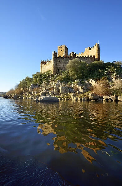 The 12th century mighty Templar castle of Almourol, in the middle of an island in