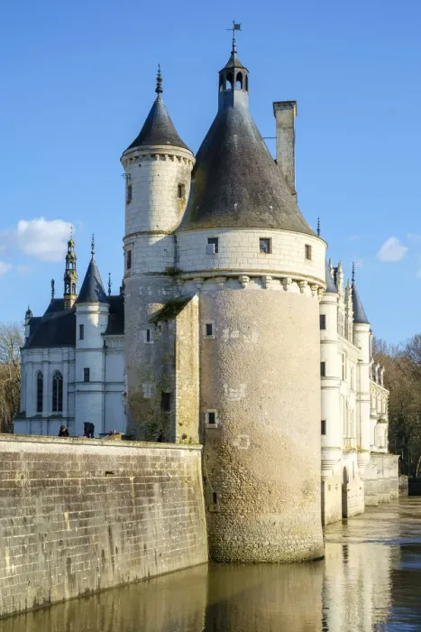 Framed Print : 15th Century Tour des Marques at Chateau de Chenonceau castle on the Cher River Framed Print : 15th Century Tour des Marques at Chateau de Chenonceau castle on the Cher River