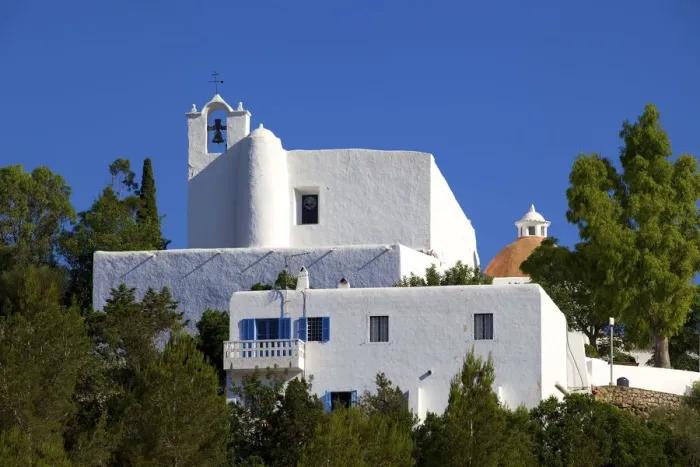 Framed Print : 16th Century Church, Puig de Missa, Santa Eularia des Riu, Ibiza, Balearic Islands, Spain Framed Print : 16th Century Church, Puig de Missa, Santa Eularia des Riu, Ibiza, Balearic Islands, Spain