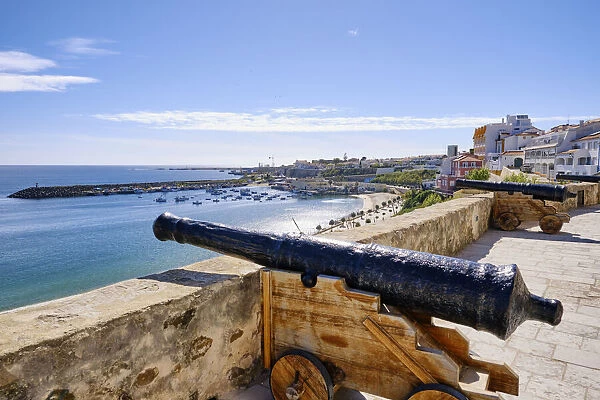 The 18th century cannons that protected the village of Sines against the north african