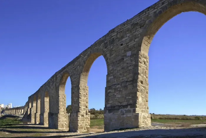 Framed Print : 18th Century Kamares Aqueduct, Larnaka, Cyprus, Eastern Mediterranean Sea Framed Print : 18th Century Kamares Aqueduct, Larnaka, Cyprus, Eastern Mediterranean Sea