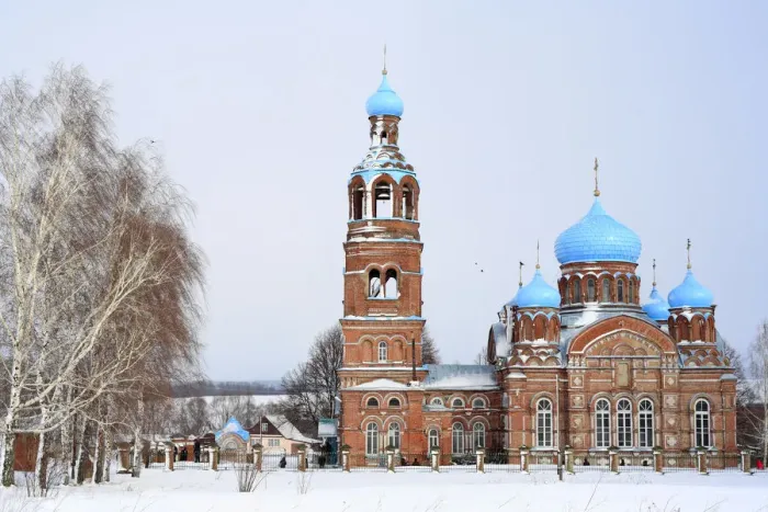 Framed Print : 19 cent. church, Smoldeyarovo, Tatarstan, Russia Framed Print : 19 cent. church, Smoldeyarovo, Tatarstan, Russia