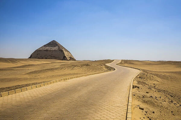 2600bc Bent Pyramid (built by Sneferu) at Dashur, Nr. Cairo, Egypt