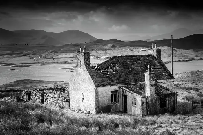 Framed Print : Abandoned croft, Balallan, Isle of Lewis, Outer Hebrides, Scotland Framed Print : Abandoned croft, Balallan, Isle of Lewis, Outer Hebrides, Scotland