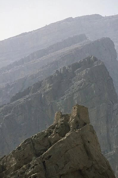 An abandoned watchtower perched high on a pinnacle