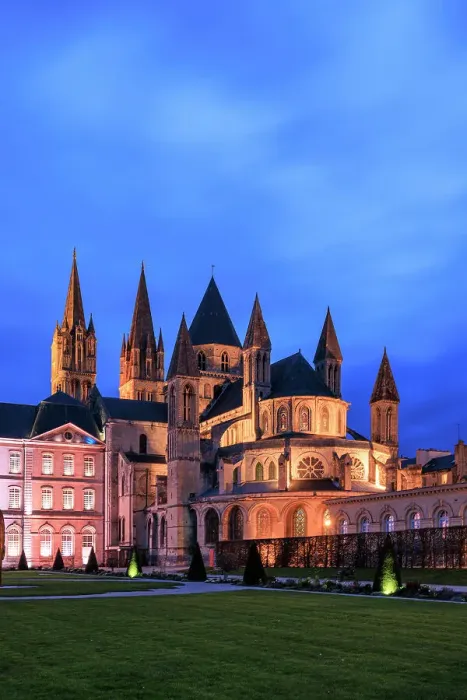 Framed Print : Abbaye aux Hommes and Mairie de Caen, Caen, Normandy, France Framed Print : Abbaye aux Hommes and Mairie de Caen, Caen, Normandy, France