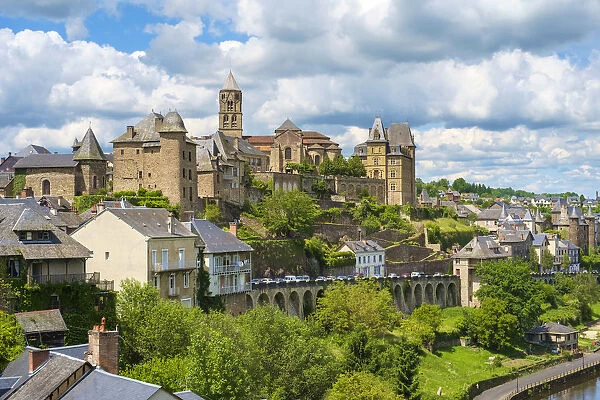 Abbey town of Uzerche on the Vezere River, Correze, Limousin