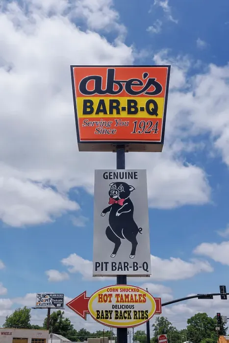 Framed Print : Abe's BarBQ sign, Clarksdale, Mississippi, USA