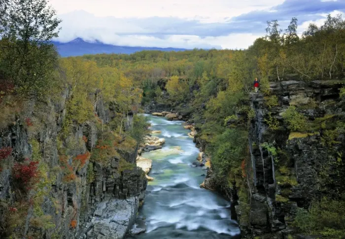 Framed Print : Abisko river gorge Framed Print : Abisko river gorge