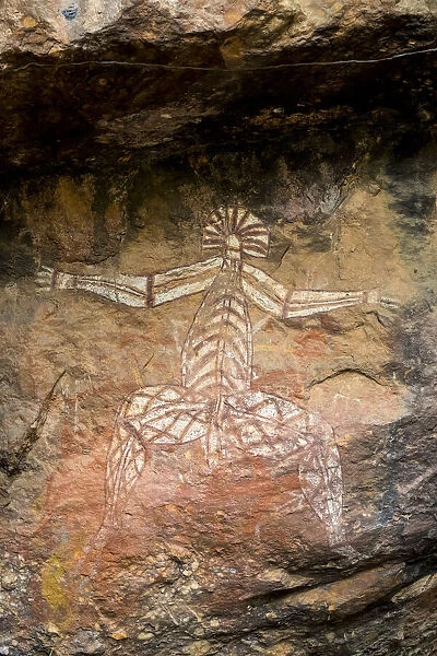 Aboriginal rock art painting depicting the spirit Nabulwinjbulwinj