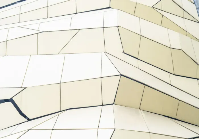 Framed Print : Abstract of the exterior of Galeria MM, Poznan, Poland, Eastern Europe