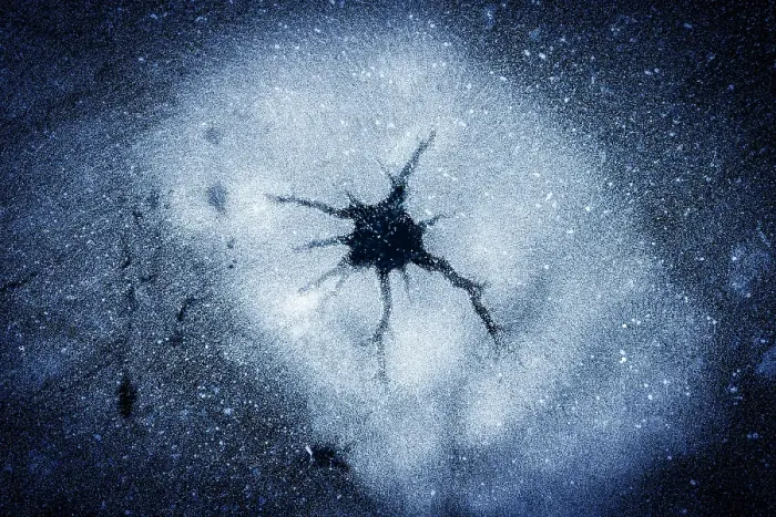 Framed Print : Abstract ice shapes on cracked surface of a frozen lake in winter Framed Print : Abstract ice shapes on cracked surface of a frozen lake in winter