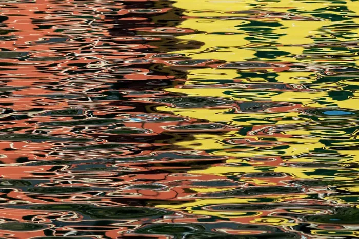 Framed Print : Abstract take on the reflection created by the colorful houses in Vernazza, Cinque Terre, during a spring sunset. Cinque Terre, Italy Framed Print : Abstract take on the reflection created by the colorful houses in Vernazza, Cinque Terre, during a spring sunset. Cinque Terre, Italy