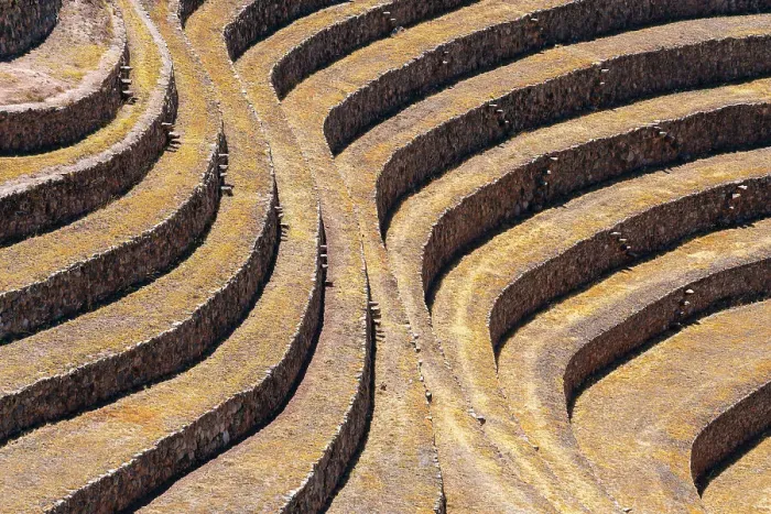 Framed Print : Abstract of terraces in Moray, Sacred Valley, Urubamba Province, Cusco Region, Peru Framed Print : Abstract of terraces in Moray, Sacred Valley, Urubamba Province, Cusco Region, Peru
