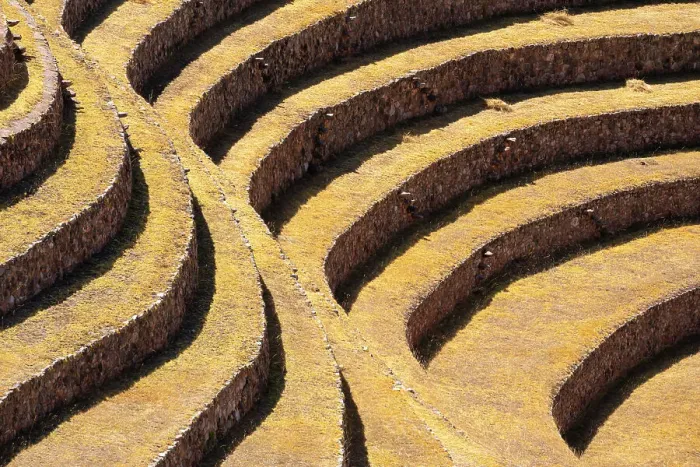 Framed Print : Abstract of terraces in Moray, Sacred Valley, Urubamba Province, Cusco Region, Peru Framed Print : Abstract of terraces in Moray, Sacred Valley, Urubamba Province, Cusco Region, Peru