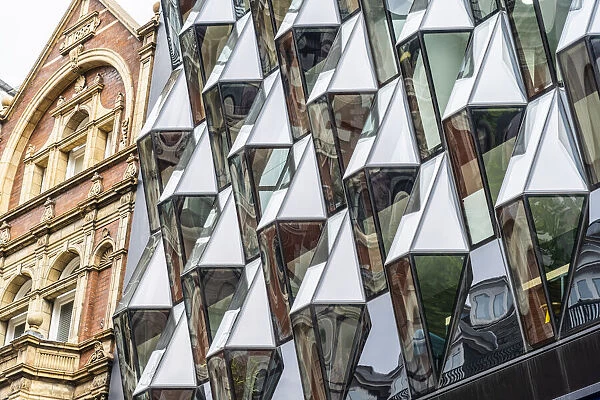 Abstract windows on Oxford Street, London, England, UK