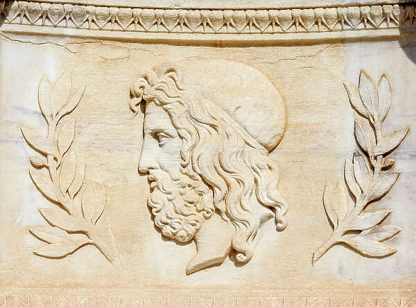 The Academy of Athens, detailed view, Athens, Attica, Greece