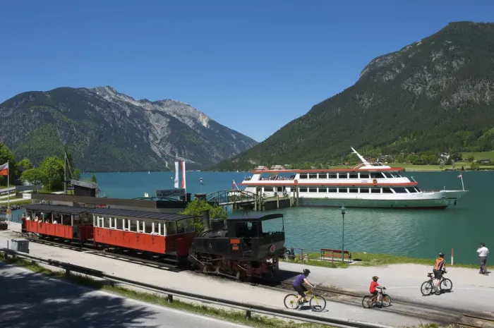 Framed Print : Achensee Train in Pertisau, Lake Achensee, Tyrol, Austria Framed Print : Achensee Train in Pertisau, Lake Achensee, Tyrol, Austria