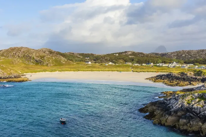 Framed Print : Achmelvich beach, Achmelvich Bay, Scotland, United Kingdom