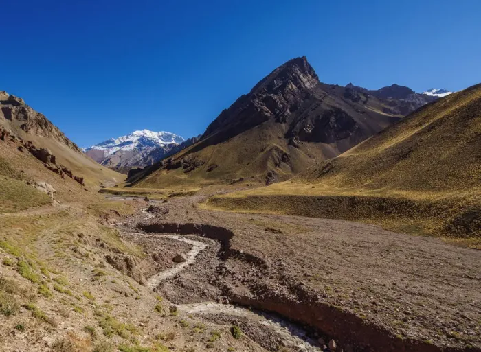 Framed Print : Aconcagua Mountain and Horcones River, Aconcagua Provincial Park, Central Andes, Mendoza Framed Print : Aconcagua Mountain and Horcones River, Aconcagua Provincial Park, Central Andes, Mendoza