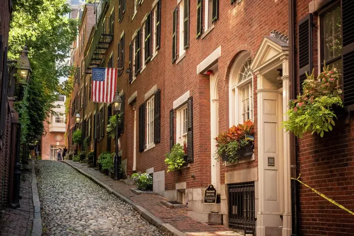 Framed Print : Acorn Street, Beacon Hill, Boston, Massachusetts, USA