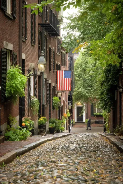 Framed Print : Acorn Street, Beacon Hill, Boston, Massachusetts, USA