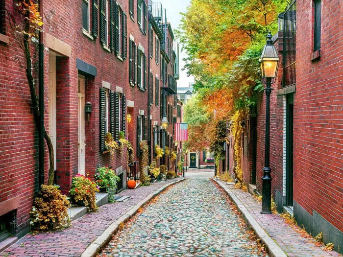 Framed Print : Acorn Street, Beacon Hill, Boston, Massachusetts, USA