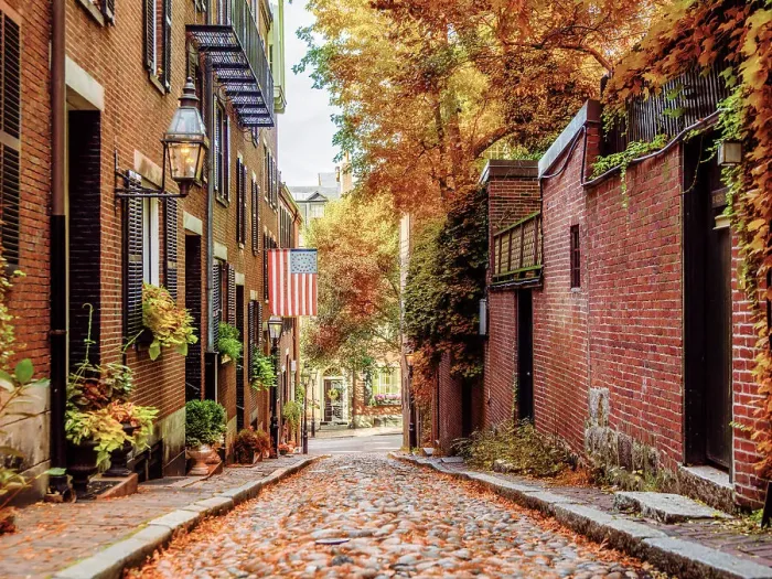 Framed Print : Acorn Street, Beacon Hill, Boston, Massachusetts, USA