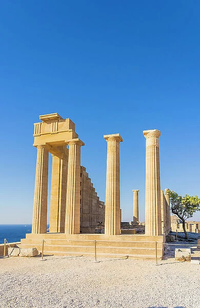 Acropolis of Lindos, Lindos, Rhodes, Dodecanese Islands, Greece