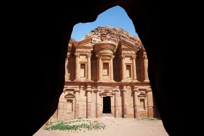 Framed Print : The Ad Deir (also known as The Monastery') Tomb, Petra, Jordan, Middle East. Recognized as a UNESCO World Heritage Site in 1985