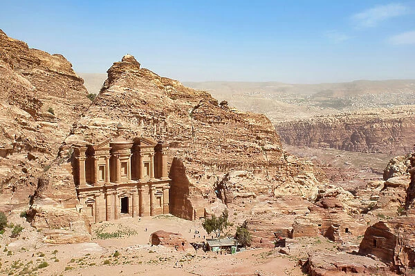 The 'Ad Deir' (also known as 'The Monastery') Tomb, Petra, Jordan, Middle East. Recognized as a UNESCO World Heritage Site in 1985