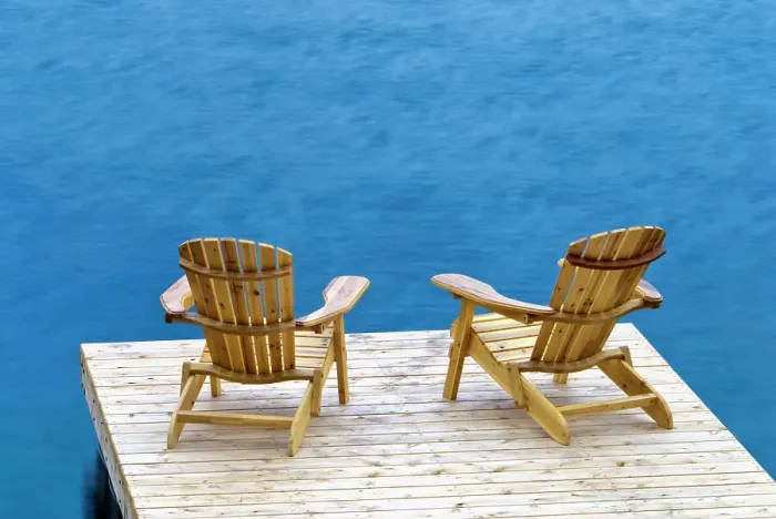 Framed Print : Adirodack Chairs on dock at Horseshoe Lake, Muskoka, Ontario, Canada Framed Print : Adirodack Chairs on dock at Horseshoe Lake, Muskoka, Ontario, Canada