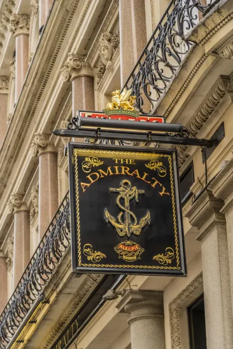 Framed Print : The Admiralty Pub sign, London, England, UK Framed Print : The Admiralty Pub sign, London, England, UK