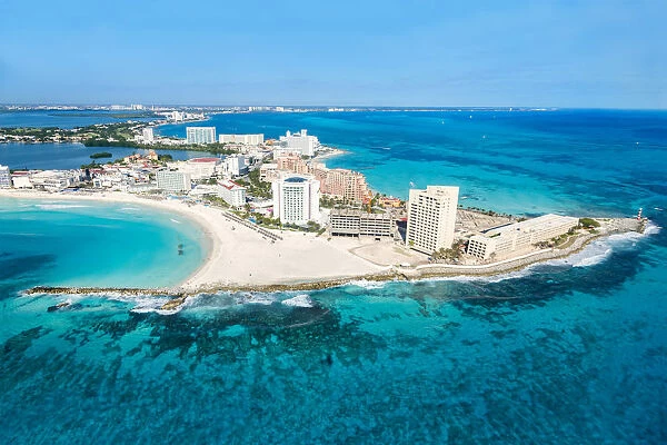 Aerial of Cancun, Quintana Roo, Mexico