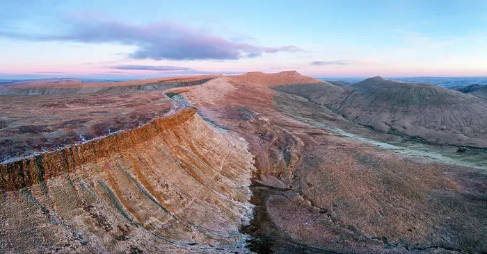 Framed Print : Aerial of Corn Du, Pen-y-Fan and Cribyn mountain peaks, Brecon Beacons National Park, Wales, United Kingdom Framed Print : Aerial of Corn Du, Pen-y-Fan and Cribyn mountain peaks, Brecon Beacons National Park, Wales, United Kingdom