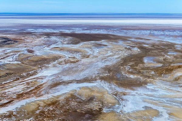 Aerial of Kati Thanda-Lake Eyre, South Australia, Australia