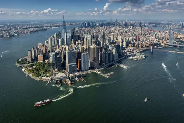Framed Print : Aerial of Manhattan, New York, United States of America Framed Print : Aerial of Manhattan, New York, United States of America