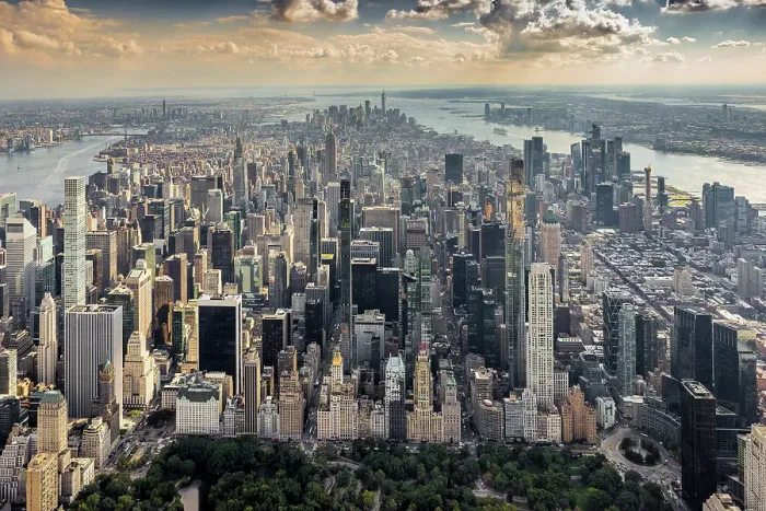 Framed Print : Aerial of Manhattan, New York, United States of America Framed Print : Aerial of Manhattan, New York, United States of America