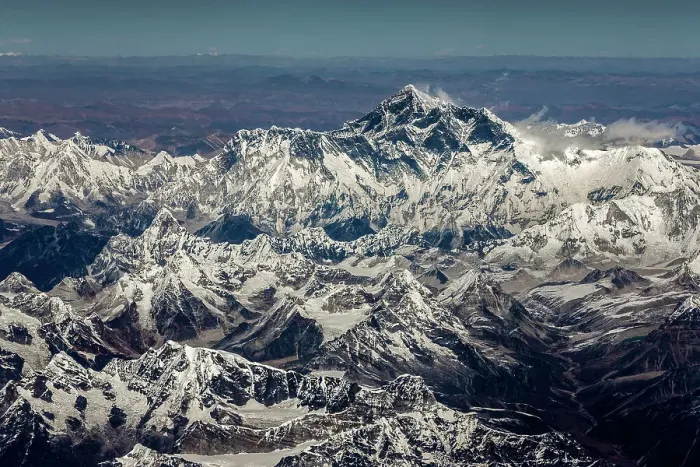 Framed Print : Aerial of Mount Everest & Himalaya range on Paro to Kathmandu flight, Nepal Framed Print : Aerial of Mount Everest & Himalaya range on Paro to Kathmandu flight, Nepal