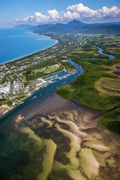 Aerial of Port Douglas, Queensland, Australia